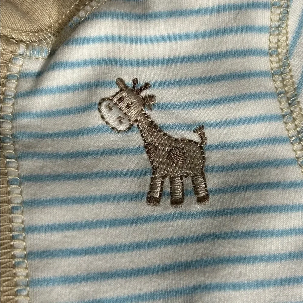 Carter's Blue and White Striped Newborn Onesie‎